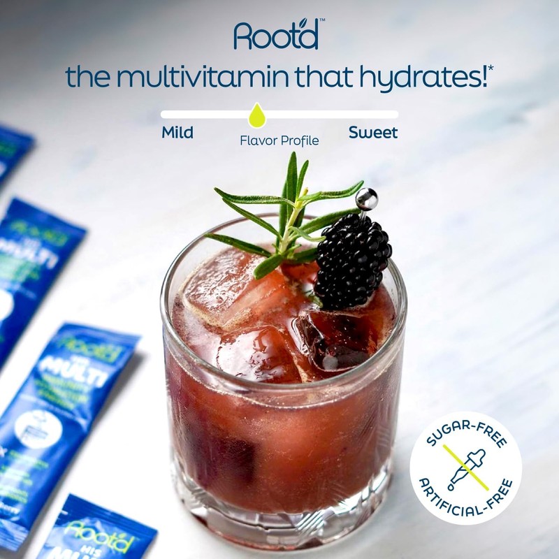 Root'd Multivitamin Powder with 3X Electrolytes for Men - 24