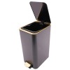 12L Bathroom Trash Can Carbon Steel Step On Kitchen Garbage