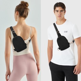 VOROLO Waist Pack Crossbody Sling Bag，Waist Belt Bag Women Sling Chest Bag with Ajustable Strap Small Trendy Sling Crossbody Bag Light Purple