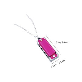 JOINPAYA Pack of 8 Harmonica for Primary School Students Mini Musical Instrument Harmonica Necklace Musical Necklace Toy Mini Harmonica with Necklace Children's Necklace