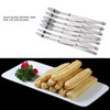 Folding Stainless Steel Pizza Roller Cutter Wheel Pastry Crimper Kitchen