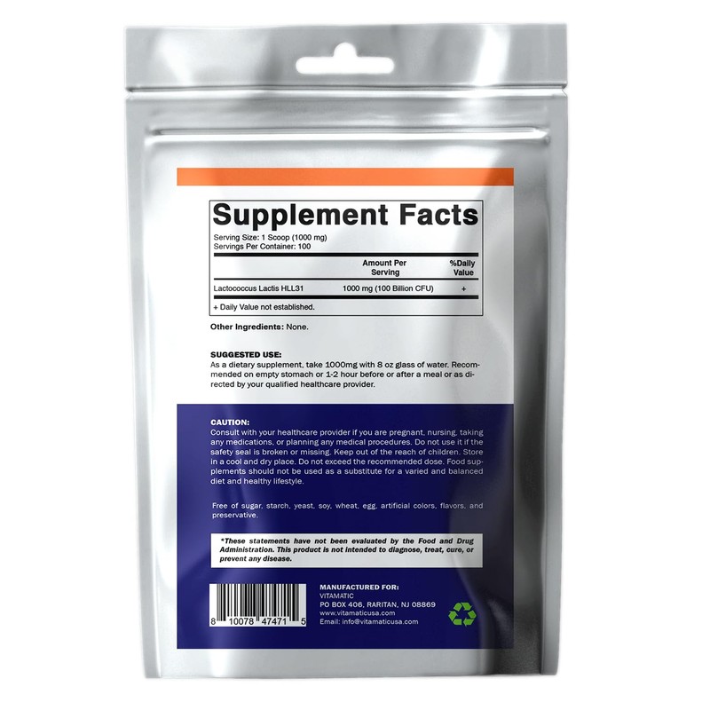 Vitamatic Lactococcus Lactis Probiotic Powder - Digestive Health Support -