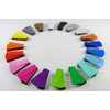25 Coloured Magnetic Labels (Yellow, Length 5 cm - Width