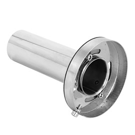 Car Adjustable Removable Round Head Exhaust Muffler Silencer Car Modification (4.5in)