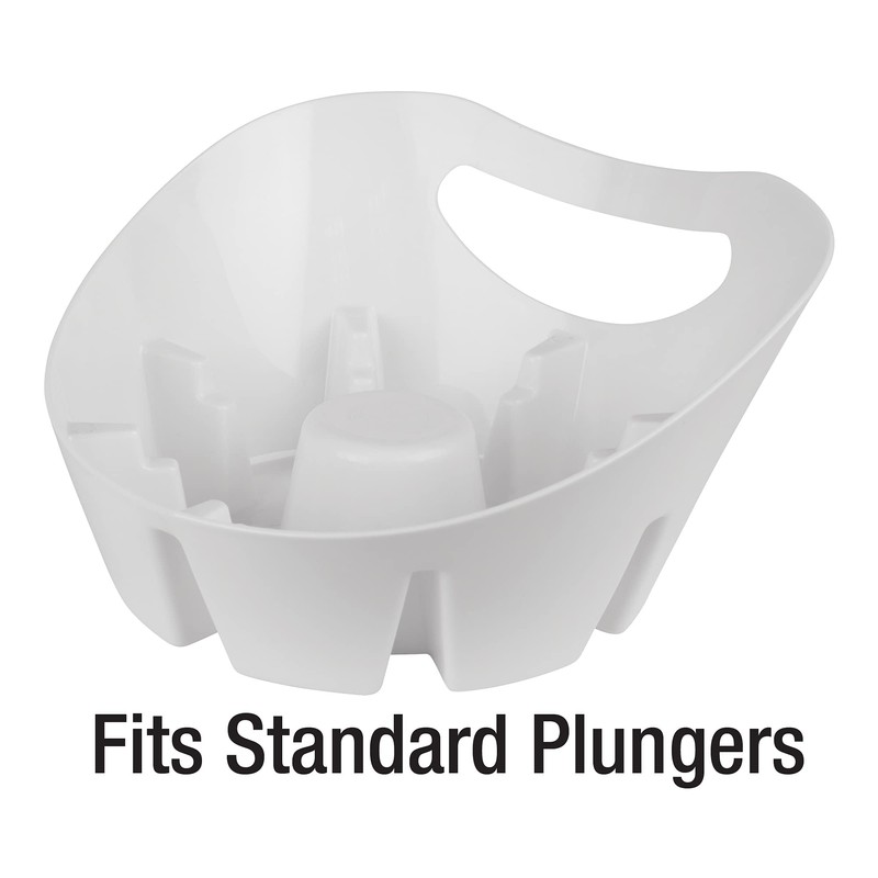 Plumb Craft Universal Plunger Holder Drip Tray, White (1 Pack)