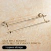 Golden Double Towel Rack,Adjustable Towel Holder Gold Crystal Bathroom Towel