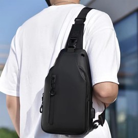 URZOP Waterproof Sling Bag Crossbody Backpack for Men Women Sling Backpack Hiking Daypack Multipurpose Cross Body Chest Bag (black)