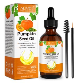 Pumpkin Seed Oil for Hair Growth - Pure Natural Cold Pressed Hydrating & Repairing Dry, Damaged Hair, Skin Care (1 Pack)