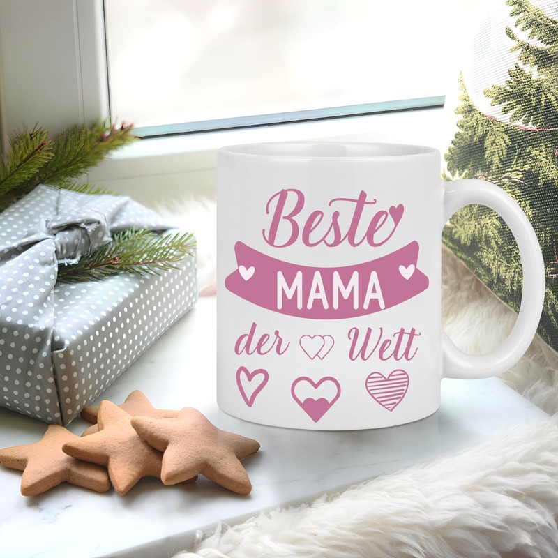 Diztoud Tasse Mama, Muttertagsgeschenke für Mama, Beste MAMA der Welt