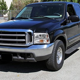 Spec-D Tuning for Ford F250 F350 SuperDuty Chrome Clear 1 Piece Style Headlights Bumper Lamp