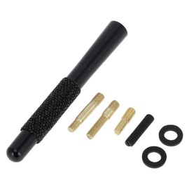 RATCHROLL 1 Set Universal Car Signal Antenna 4.72" Bling Rhinestone Polished Finish Antenna for Decoration Aluminum Alloy Material Black