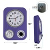 Lily's Home Retro Kitchen Clock with Temperature and Timer (Purple)