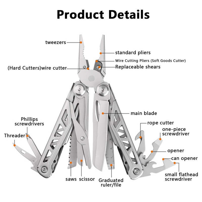 Multitools, Mini Multitool Plier, Portable Multi Tool Pliers, Foldable Multitool