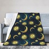 Gbuzozie Moon Sun and Stars Fleece Blanket Lightweight Ultra-Soft Throw