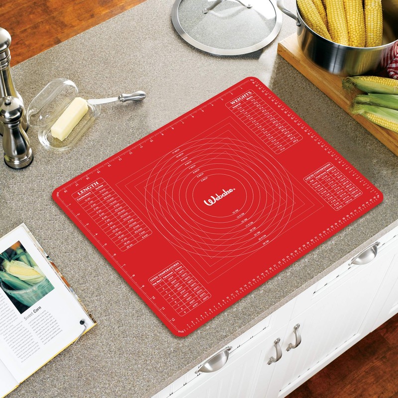 webake Silikon Backmatte Silikonmatte Backen 50 x 40 cm Teigmatte