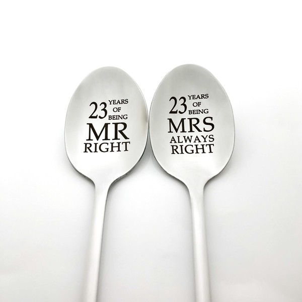 23 Year Anniversary Spoon Gifts for Couples 23rd Wedding Anniversary