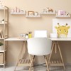 Pinkunn 4 Pcs Nursery Book Shelves 15.8 Inch Rattan Scalloped