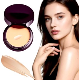 2 Correctores En Crema Mate Suave Con Brocha, 2025 Nuevo Corrector Resistente Al Agua, Cobertura Total, Hidratante Para El Rostro, Maquillaje Diario Para Mujer. (1# blanco marfil)