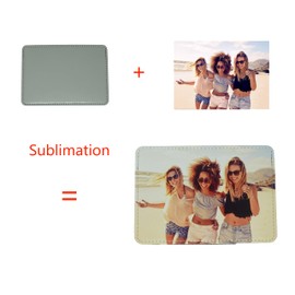 Sublimate Wallet Ultra-thin Card bag Women's wallets Blank Leather Front Pocket Wallet DIY Crafts, Black, Diy Craft