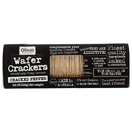Olinas Bakehouse Wafer Crackers, Cracked Pepper, 3.5 Ounce (Pack of 12)
