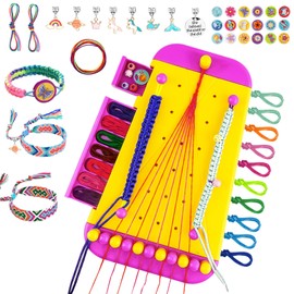 Friendship Bracelet Making Kit Toy, Age 7 8 9 10 11 12 Years Old Girls Gifts Ideas, Birthday Gift for Teenage Girls, Arts and Crafts String Maker Tool, Bracelet DIY.