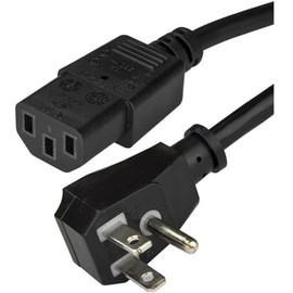 StarTech.com 15ft (4.5m) Computer Power Cord, Flat NEMA 5-15P To C13, 10A 125V, 18AWG, Black Replacement AC Power Cord, PC Power Supply Cable, Monitor/Printer Power Cable, UL Listed (PXTF10115)