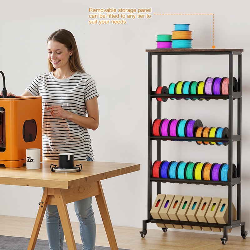 3D Printer Filament Storage Rack, 5-Tier 3D Printing Filament Metal