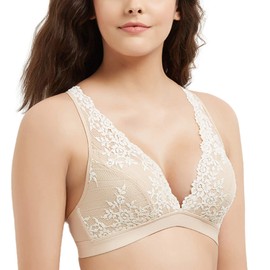 Wacoal womens852191Embrace Lace Wire Free Soft-Cup Bralette Bra - Beige - 36A