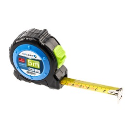 Högert Technik - Professional Maßband 5m - kompaktes, universell einsetzbares Bandmaß - praktischer Gürtelclip - 0,11 mm dickes elastisches Stahlband - automatischer Bandaufrollmechanismus