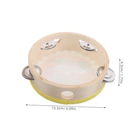 Kisangel Handheld Tambourine Drum for Vibrant Percussion Musical Instrument for Engaging Design Durable Cloth for Classroom Activities Family Bonding