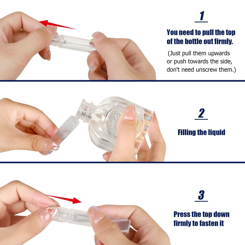 Fandamei Mini Spray Bottle, 10 Pack 5ml Mini Plastic Spray