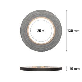 GRIP Eventbasics GT PRO Spike Tape, Black, Fabric Tape, 10 mm x 25 m, Tape Art, Marking, Crafts