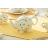 Grace Teaware Fine Porcelain Happy Elephant 28-Ounce Teapot (Floral Pansy)