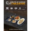 Electric Warming Tray - Rollable/Portable Warming Mat with Timer, Heating