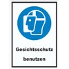 HB-Druck Gesichtsschutz benutzen Schild A3 (297x420mm)