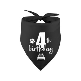 Dog Birthday Bandana Dog 4th Birthday Puppy 4th Birthday Bandana Dog 4th Birthday Boy Girl Dogs Birthday Photo Prop Pet Scarf Pet Accessories for Dog Lover