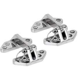 Long Reach Stainless Hatch Hinge, Heavy Duty Marine Grade 316 Steel With Removable Pin - Ship RV Accessories, Yacht Hardware (2PCS)