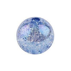 Ideen mit Herz Beads for Threading | Crackle Beads with Hole | Glass Look | Iridescent | Ideal for Bracelets, Necklaces, Jewellery, Crafts | Various Colours & Sizes to Choose From (Blue, 8 mm, Pack of