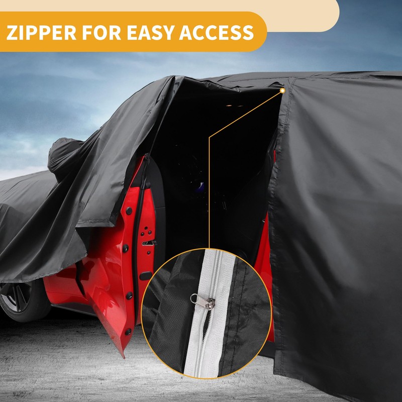 Partuto Car Cover Waterproof All Weather Sun Rain Protection Full