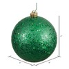 Vickerman 4" Green Sequin Ball Ornament, 6 per Bag