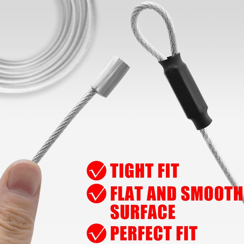 NAZOU 13.5FT Garage Door Cable Replacement 1/8 inch Vinyl Coated