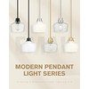Emak Modern 8 Inch Black Pendant Light, Farmhouse Pendant Lighting