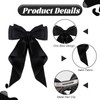 2 Pcs black bow hair clip, black hair bow, black