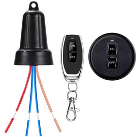 YETOR Waterproof Wireless Switch,110V/120V/240V/10A Relay No Wiring,Magnetic Mini Remote Switch for Lights,328FT Long Range for Lamp,Ceiling Light,Fan,Outdoor Lighting.