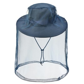 Sun Hats for Men Women Bucket Hat UPF 50+ Boonie Hat Foldable UV Protection Hiking Beach Fishing Summer Safari with Removable Head Net Mesh(1pack-Navy)