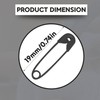 120 Mini Black Safety Pins (19mm) – Strong Alloy Steel