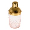 Creative Co-Op Hand-Blown Glass and Stainless Steel Hobnail Cocktail Shaker,