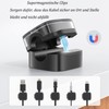 Beiyan Pack of 8 cable wall clips (transparent black)