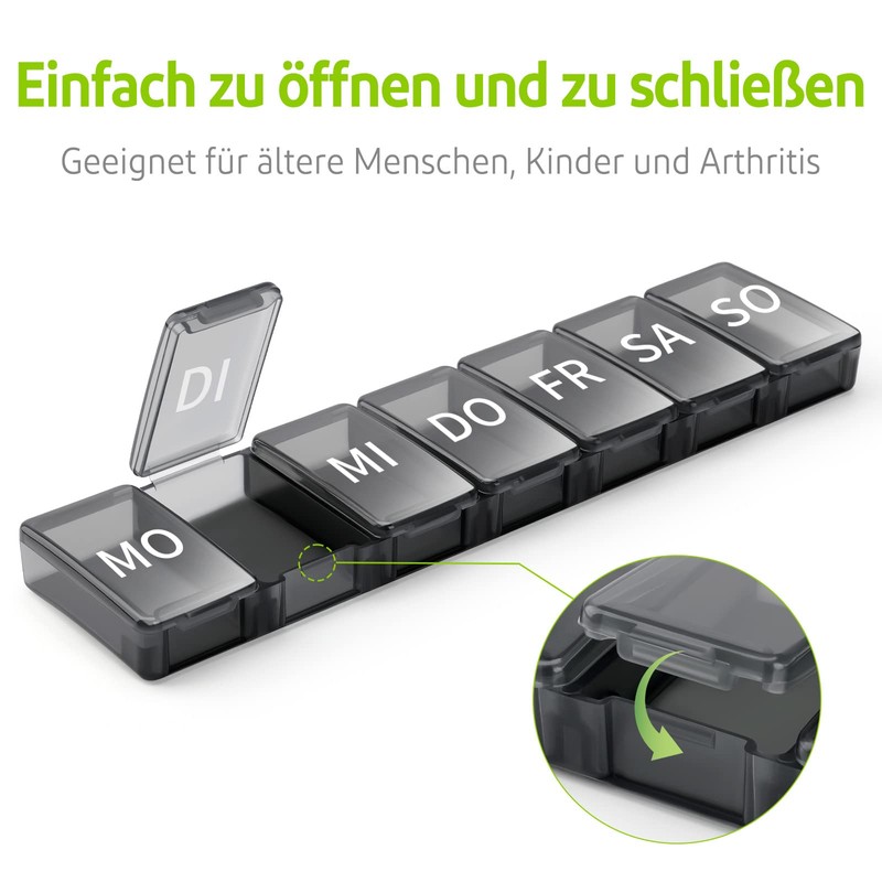 Opret 7-Day Pill Box, 7-Day Pill Box, Weekly Pill Box,