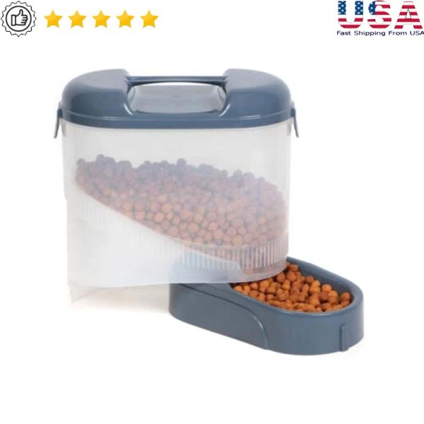 Unbranded Pet Travel Feeder Auto Flow Portion Control Rotating Bowl